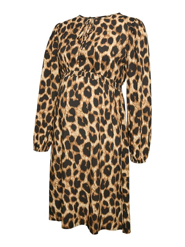 MAMALICIOUS MAMALICIOUS Haljina 'MLNALENE'  bež / smeđa / crna