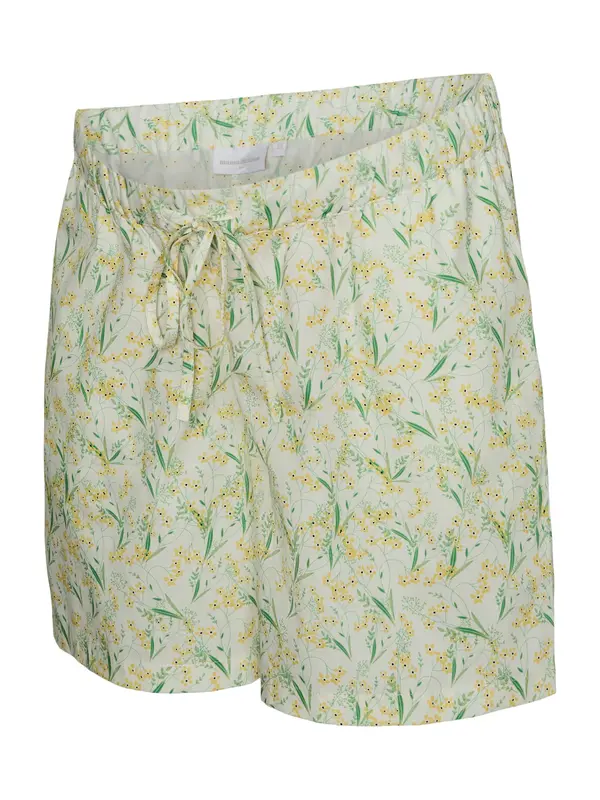 MAMALICIOUS MAMALICIOUS Hlače 'MLMAJA'  tamo žuta / menta / bijela