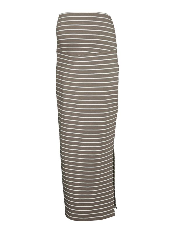 MAMALICIOUS MAMALICIOUS Suknja 'MLEVA'  smeđa melange / bijela