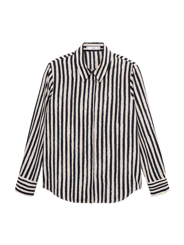 MANGO MANGO Bluza  antracit siva / pastelno roza / crna