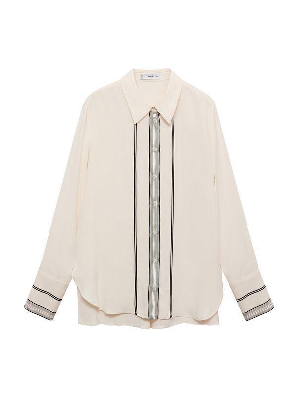 MANGO MANGO Bluza 'BLASH'  crna / prljavo bijela