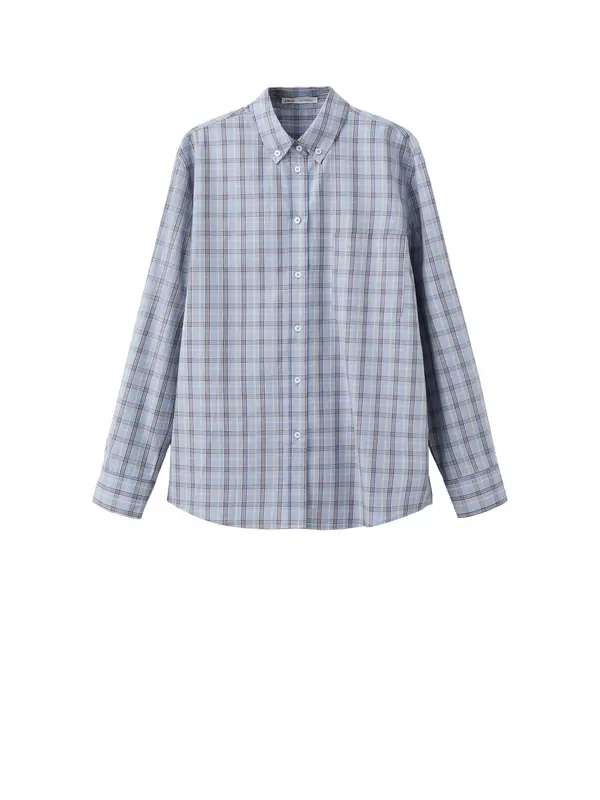 MANGO MANGO Bluza 'CUMIN'  plava / pastelno plava / smeđa / bijela