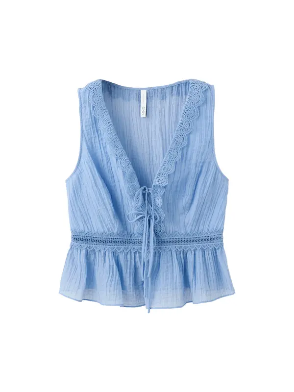MANGO MANGO Bluza 'ELENA'  nebesko plava