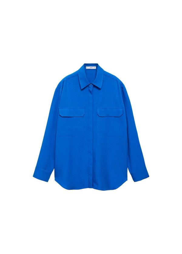 MANGO MANGO Bluza 'Factory'  kraljevsko plava