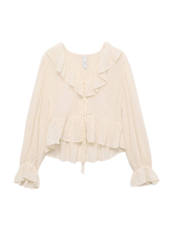 MANGO MANGO Bluza 'FELIZ'  ecru/prljavo bijela