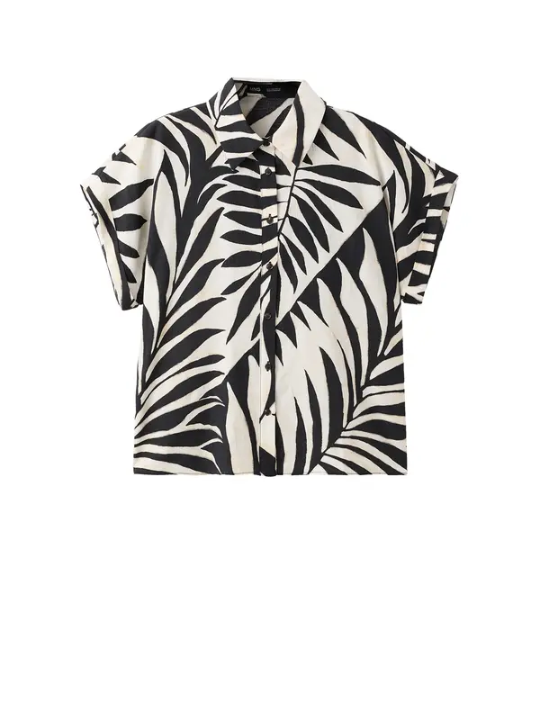 MANGO MANGO Bluza 'LIFE'  bež / crna
