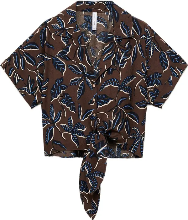 Mango MANGO Bluza 'LIFE'  svijetlobež / plava / morsko plava / smeđa