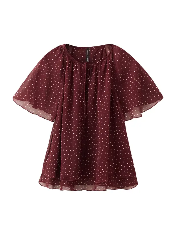 MANGO MANGO Bluza 'LURDI'  tamno crvena / bijela