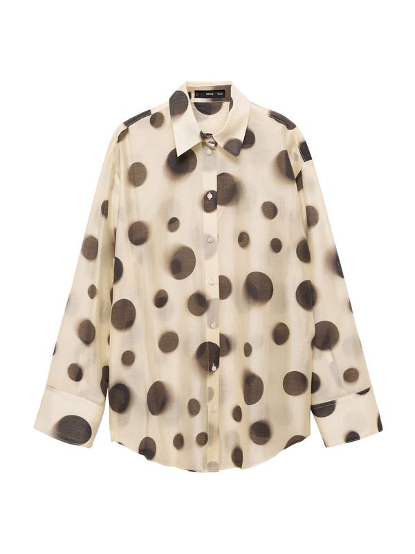 MANGO MANGO Bluza 'MANSUR'  pastelno roza / crna