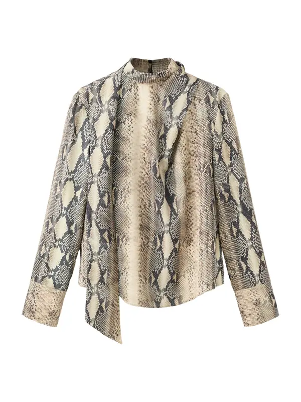 MANGO MANGO Bluza 'MILA'  cappuccino / crna