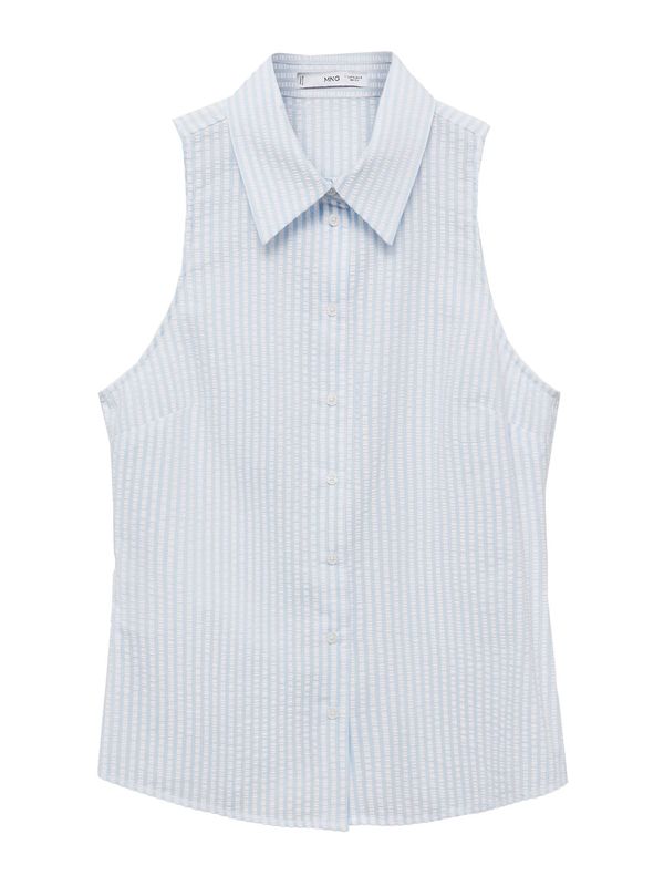 MANGO MANGO Bluza 'PAULITA'  pastelno plava / bijela