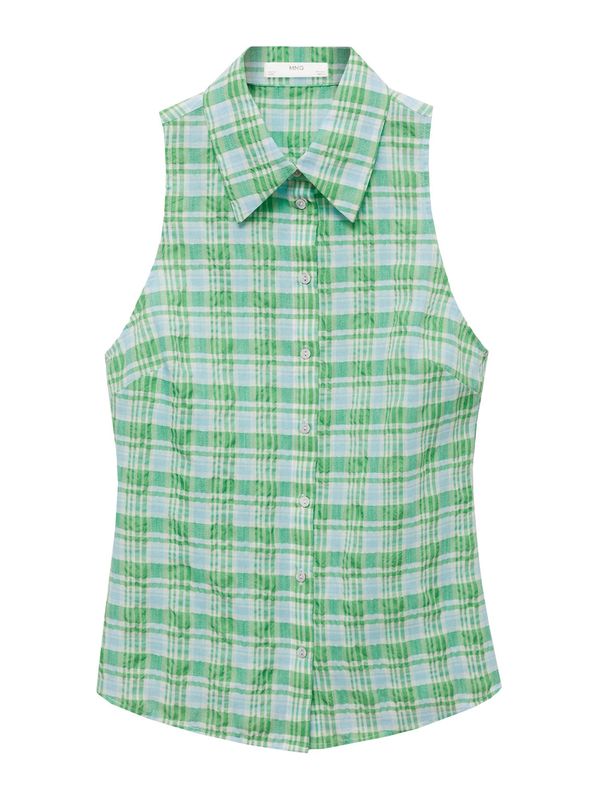 MANGO MANGO Bluza 'PAULITA'  svijetloplava / zelena