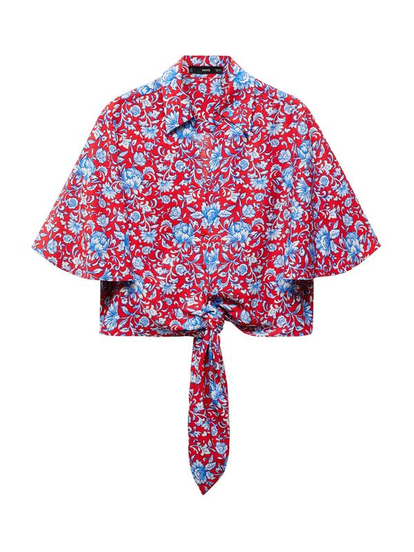 MANGO MANGO Bluza 'PLUM'  svijetloplava / crvena / bijela