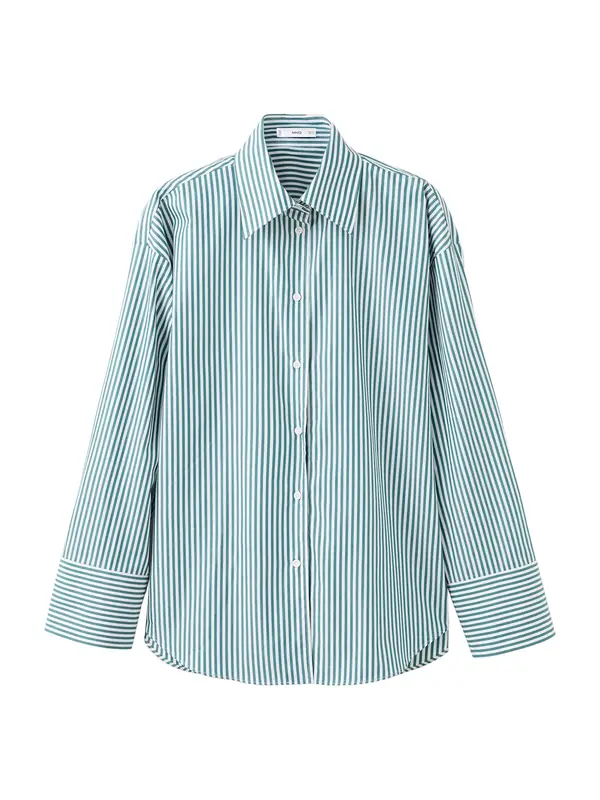 MANGO MANGO Bluza 'Rialta'  petrol / bijela