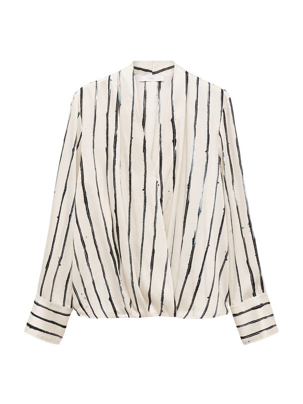 MANGO MANGO Bluza 'Roki'  svijetloplava / crna / bijela