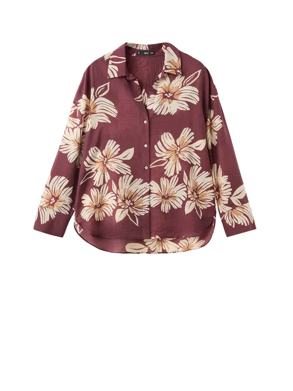 MANGO MANGO Bluza 'SAKE'  boja pijeska / višnja / bordo