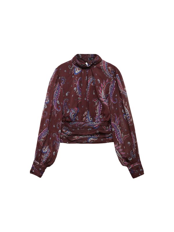 MANGO MANGO Bluza 'SANDY'  plava / roza / tamno crvena