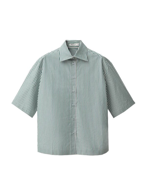 MANGO MANGO Bluza 'SERENA'  smaragdno zelena / bijela