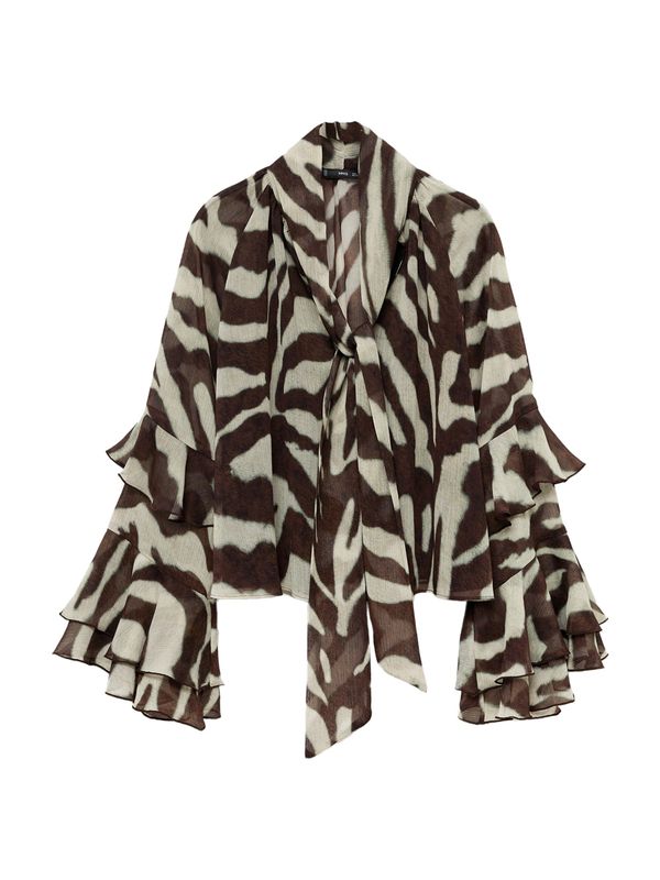 MANGO MANGO Bluza 'SONJA2'  bež / smeđa