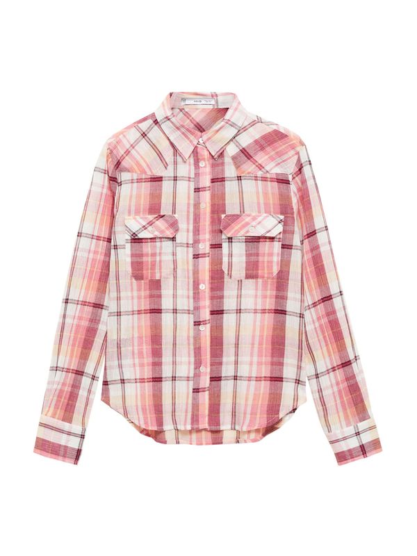 MANGO MANGO Bluza 'SOUTH'  pastelno žuta / magenta / tamno roza / bijela