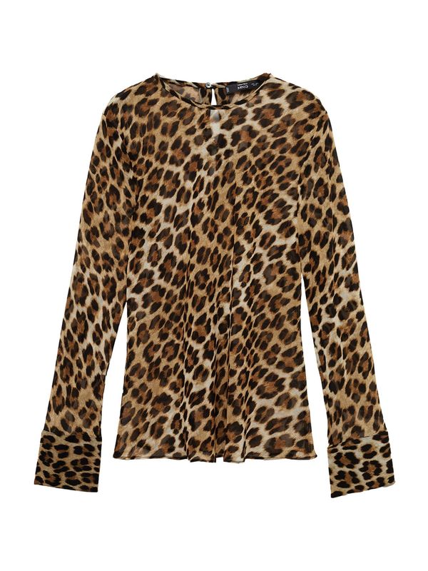 MANGO MANGO Bluza 'STARK'  bež / smeđa / crna