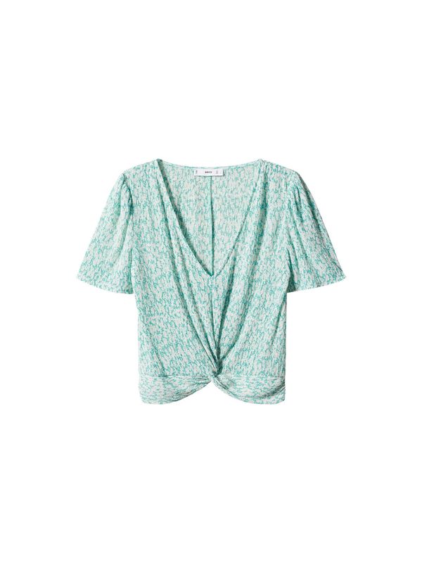 MANGO MANGO Bluza 'SUIZO'  tirkiz / bijela