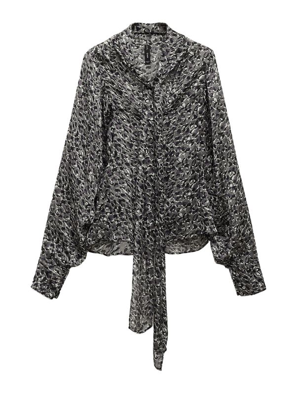 MANGO MANGO Bluza  tamo siva / crna / bijela