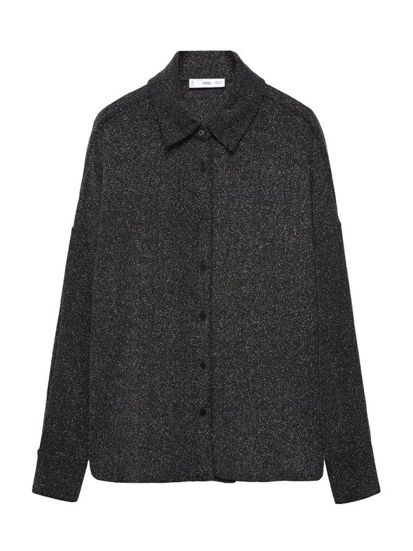 MANGO MANGO Bluza 'XBLUTI'  crna / srebro