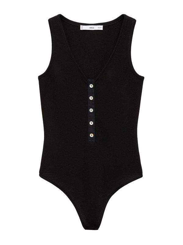 MANGO MANGO Bodi majica 'ESPIGA'  crna
