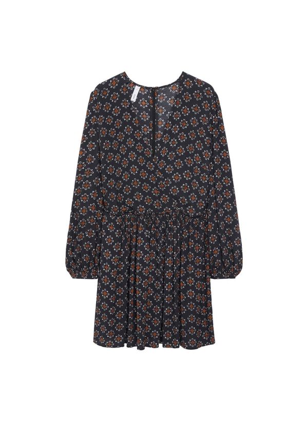 MANGO MANGO Haljina 'Africa'  senf / crna / bijela