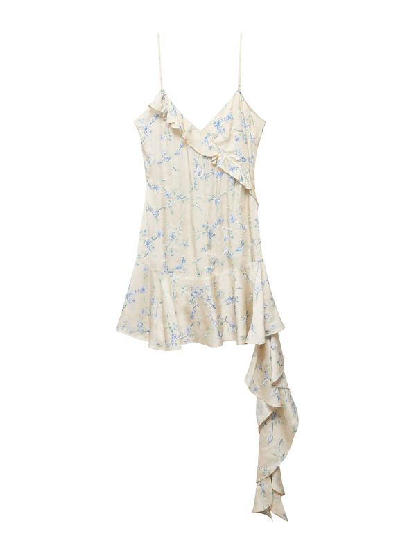 MANGO MANGO Haljina 'Bloom'  svijetloplava / svijetlozelena / puder roza / bijela