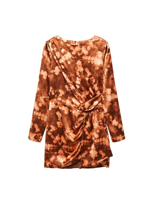 MANGO MANGO Haljina 'Fuego'  smeđa / svijetlosmeđa