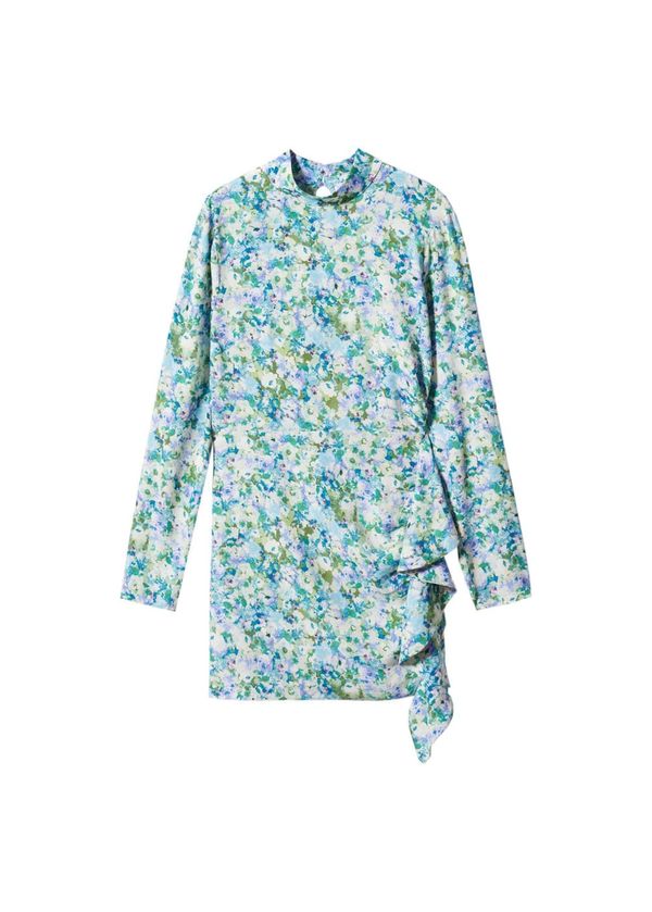 MANGO MANGO Haljina 'Honey'  tirkiz / pastelno plava / maslinasta / bijela