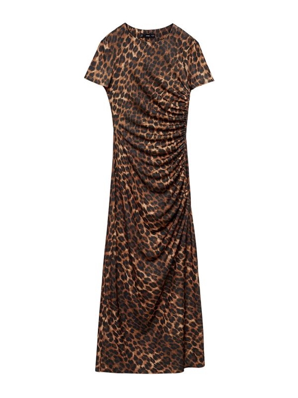 MANGO MANGO Haljina 'LEO'  smeđa / crna