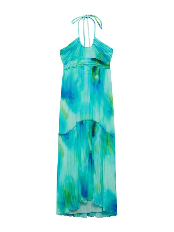 MANGO MANGO Haljina 'Lucia'  plava / tirkiz / svijetloplava / zelena