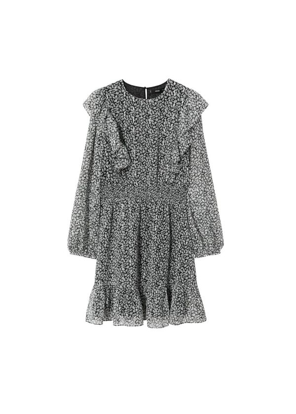 MANGO MANGO Haljina 'Rio'  siva / crna