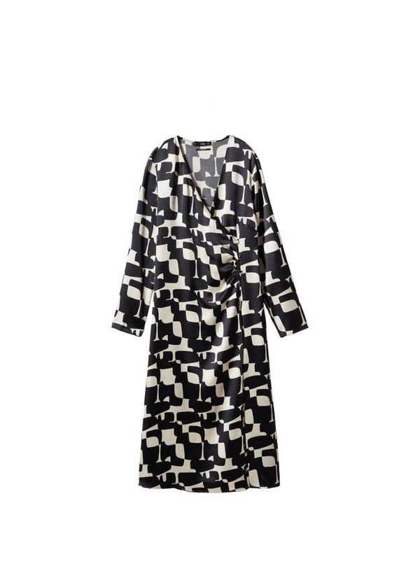 MANGO MANGO Haljina 'Sara'  crna / bijela