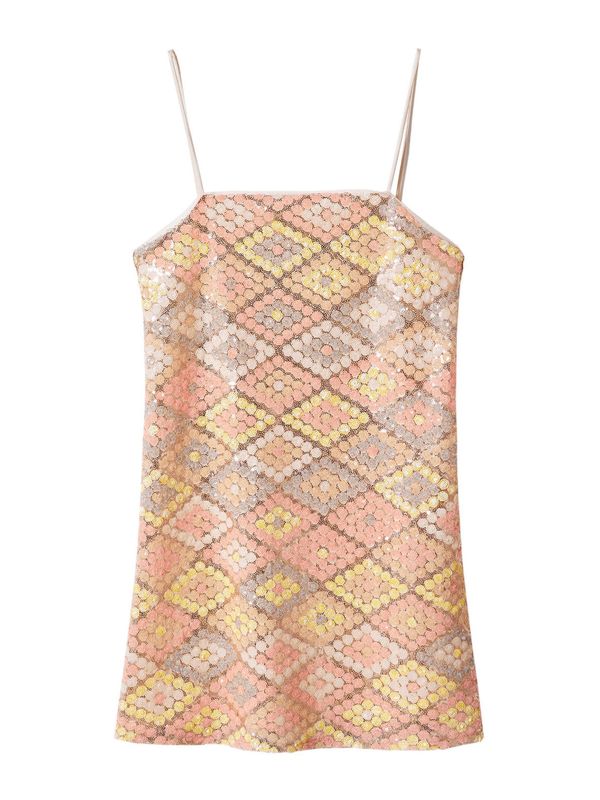 MANGO MANGO Haljina 'SURI'  žuta / zlatno žuta / marelica / pastelno roza