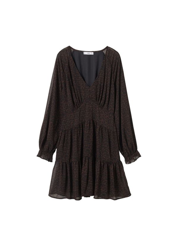 MANGO MANGO Haljina 'Toscana'  hrđavo smeđa / tamno smeđa