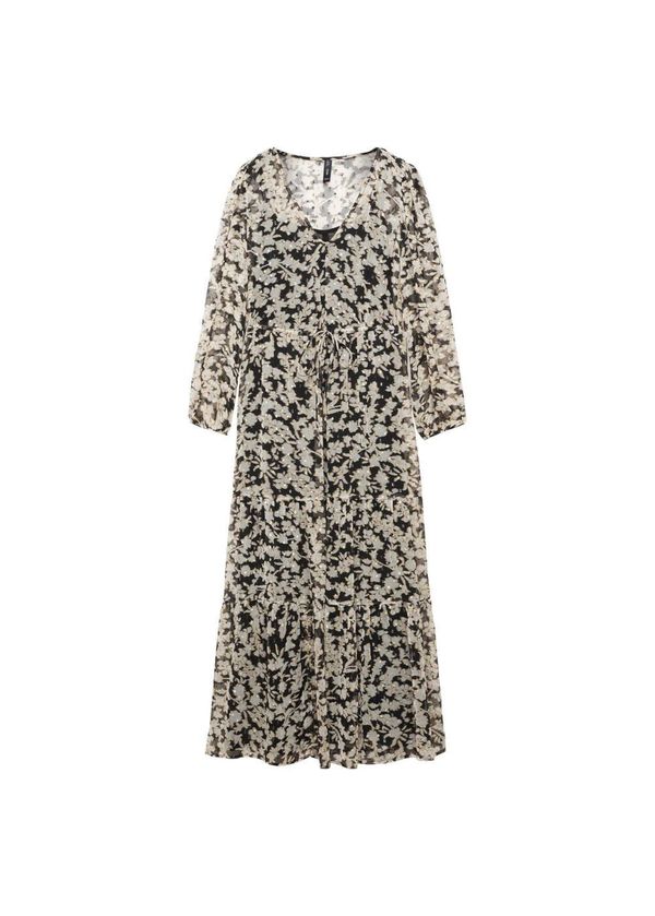 MANGO MANGO Haljina 'Youth'  zlatna / pastelno zelena / crna