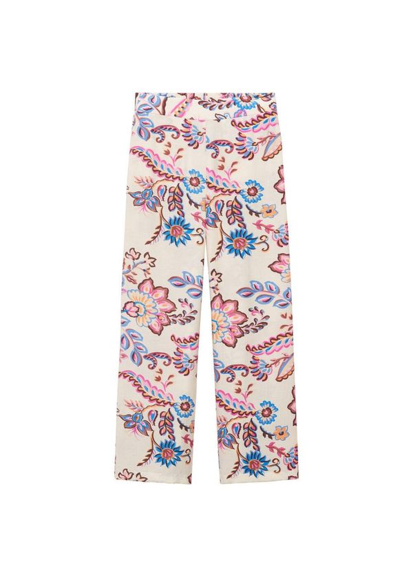 MANGO MANGO Hlače 'Lena'  svijetlobež / azur / smeđa / narančasta