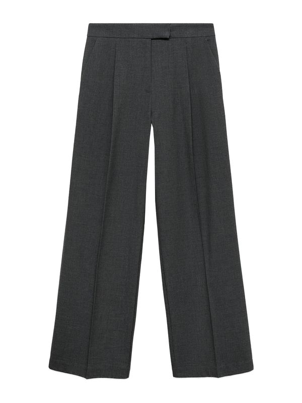 MANGO MANGO Hlače na crtu 'AVOLA'  tamo siva