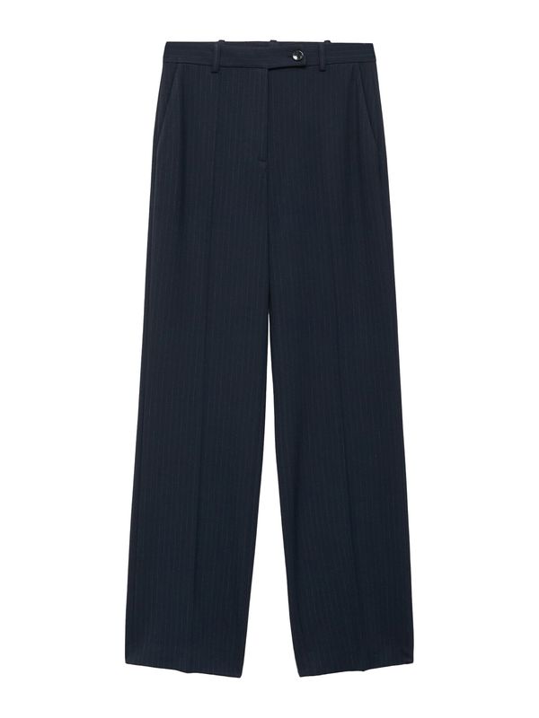 MANGO MANGO Hlače na crtu 'BERGEN'  tamno plava / tamo siva