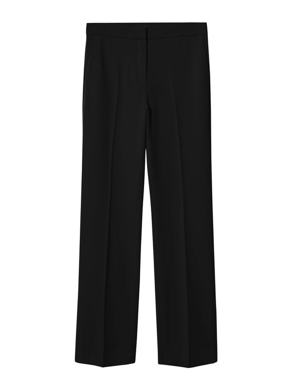 MANGO MANGO Hlače na crtu  crna