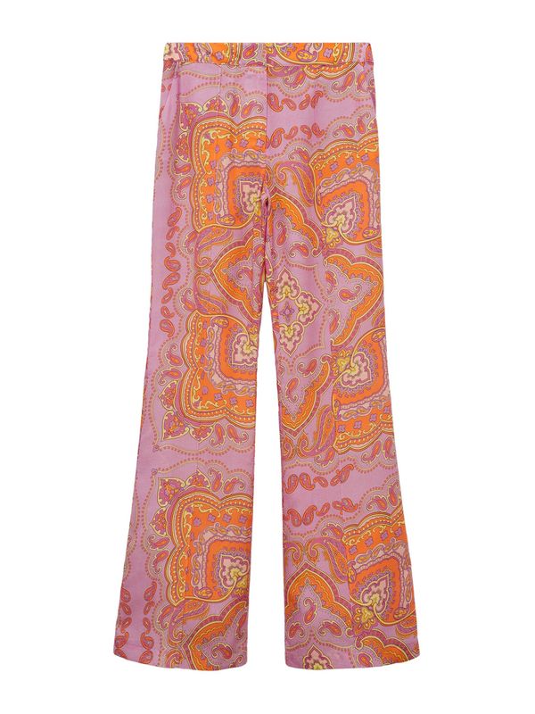 MANGO MANGO Hlače na crtu 'Farrah'  svijetložuta / narančasta / roza / svijetloroza
