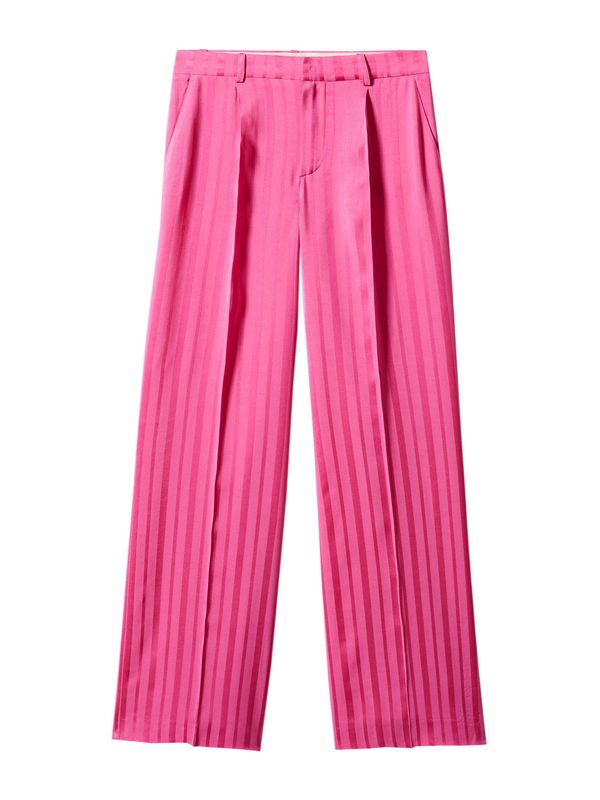 MANGO MANGO Hlače na crtu  fuksija