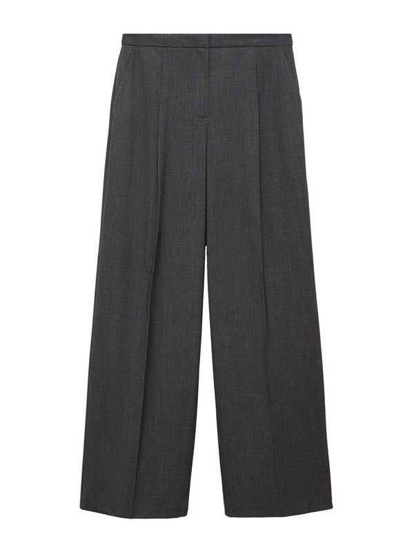 MANGO MANGO Hlače na crtu 'Gera'  antracit siva