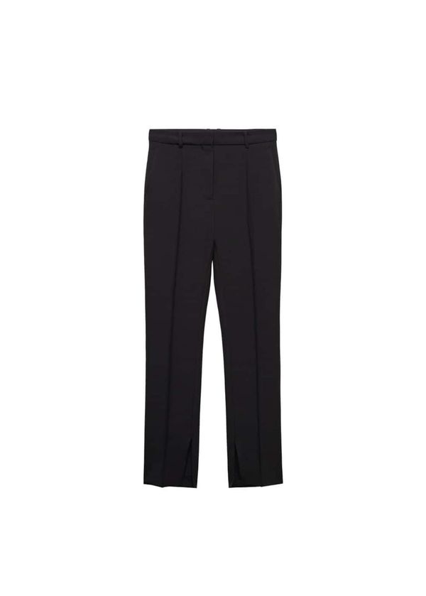 MANGO MANGO Hlače na crtu 'Nantes'  crna