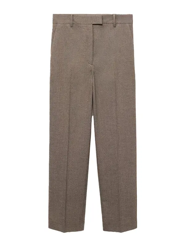 MANGO MANGO Hlače na crtu 'NEWARM'  taupe siva