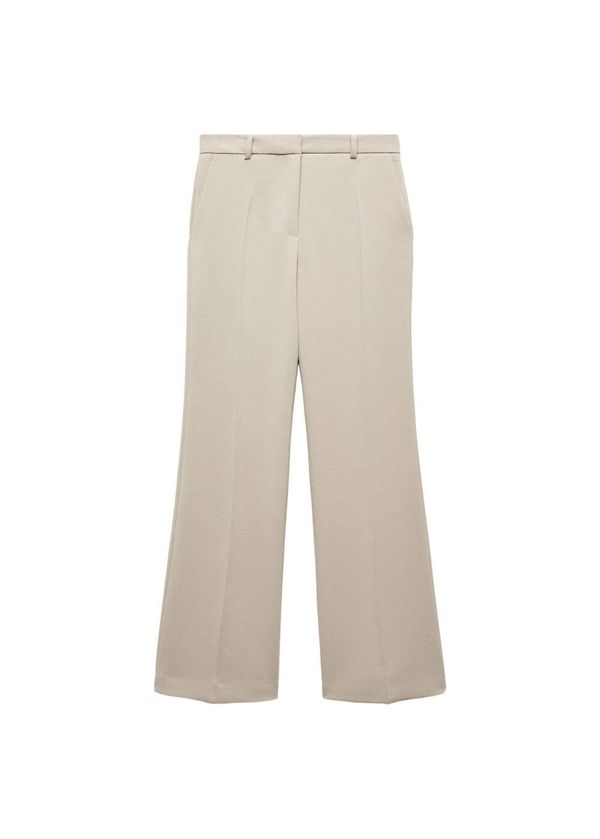 MANGO MANGO Hlače na crtu 'Pompeya'  bež siva